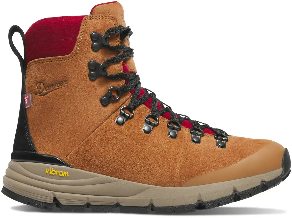 Arctic 600 Side-Zip 7" Brown/Red Felt 200G